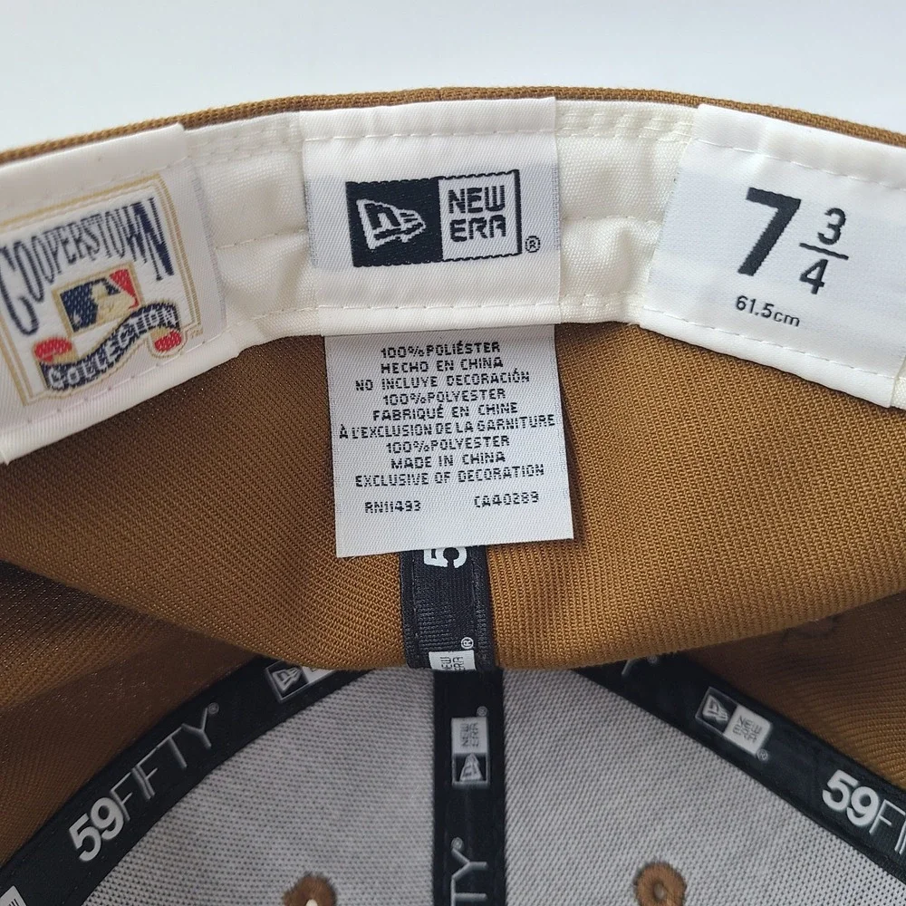 Texas Rangers Hat Fitted 7 3/4 New Era 59Fifty Brown Pink American League Patch